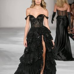 Sherri Hill Sequin Ruffle A-Line Prom Dress 55500