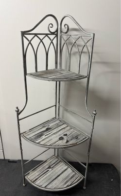 Rustic 3 Tier Corner Shelf