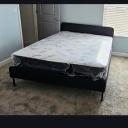 Queen bed frame with Mattress