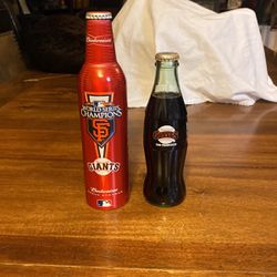 Giants Budweiser And Coke Bottle 