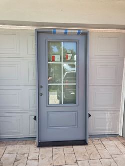 Brand New 36"W x 80H Pre-Hung Entry/Front Door with Impact Glass