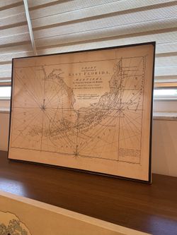 Vintage Map Of The Florida Keys Canvas