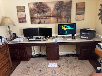 Double computer desk for 2