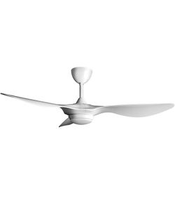 reiga Modern 52" White Smart Ceiling Fan with Light, 3 Blade Quiet DC Fan