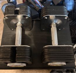 Ironmaster Quick-Lock Adjustable Dumbbells & Weight Plates
