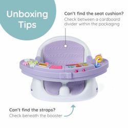 Brand New Infantino Music & Lights 3-in-1 Discovery Seat & Booster, Lavender