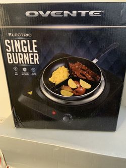 Ovente Electric Single Burner 6 Inch Hot Plate Cooktop with 5 Level Temperature