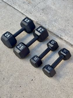 Hex Dumbbells - 70 Lbs