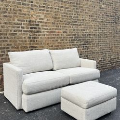 Crate and Barrel Lounge Sofa and Ottoman