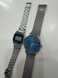 Casio Digital Watch and Skagen Analog Watch Bundle