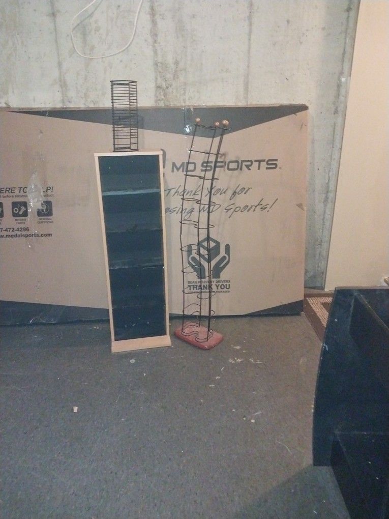 3 Cd & DVD Blue Ray 1 Shelf And 2 Stands