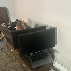 Two Monitors And Dell Laptop