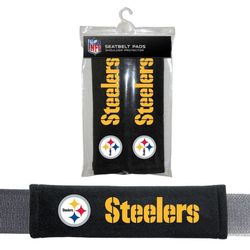 Pittsburgh Steelers Car Gift Set Headrest Covers & Seat Belt Pads
