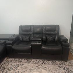 Leather Sofa and Love Seat