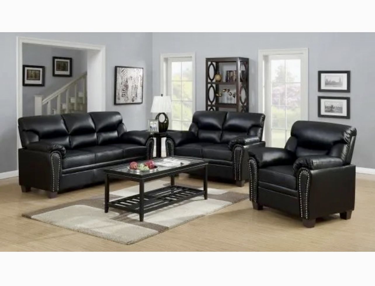 Brand New 3 Pieces Living Room Set: Sofa, Loveseat & Chair