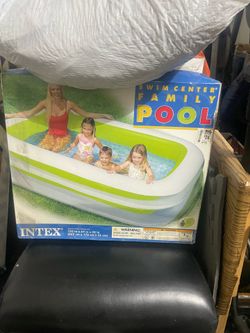 Inflatable pool.