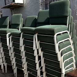 Heavy-Duty Padded Banquet/Church Chairs – Green