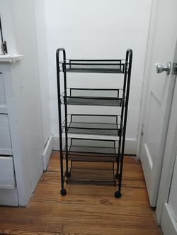 New 5 Shelf Mesh Rack W/360° Wheels