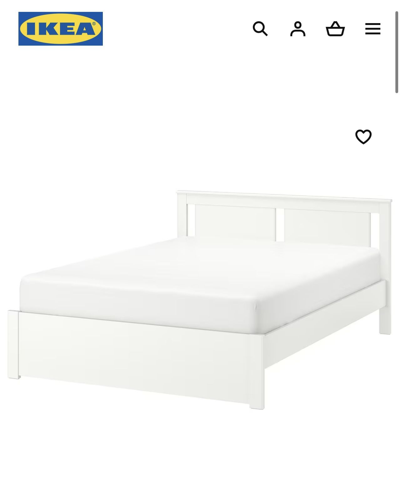 White IKEA Bed frame 