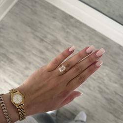 Lab Grown Emerald Cut Ring