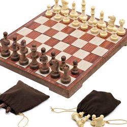 Kids’ Foldable Magnetic Chess Set Portable Travel Board Game