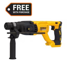 DEWALT 20V MAX Cordless Brushless 1 in. SDS Plus D-Handle Concrete and Masonry Rotary Hammer (Tool Only) @De-260