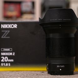 Nikon z 20mm f/1.8S Prime Lens