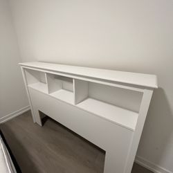 Head Board - White Stand Alone for Queen 