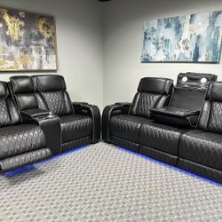 Black Sofa & Loveseat
