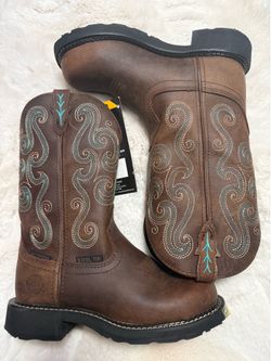 Justin steel toe leather boots new 🔥🔥
