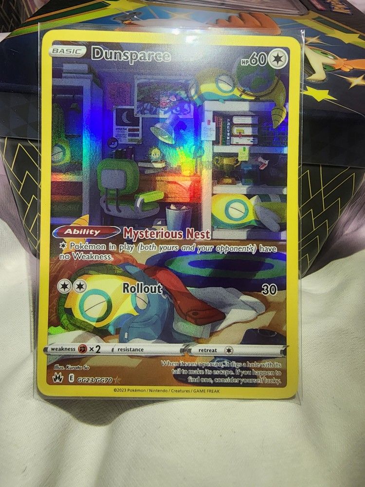 DUNSPARCE FULL ART YELLOW BORDER CROWN ZENITH POKEMON !