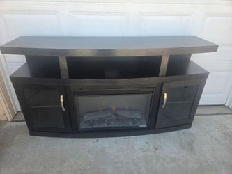 TV Stand with Electric Fireplace Insert