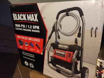 Black max 1800 online psi pressure washer