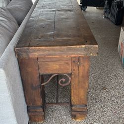 Beautiful Heavy Wood End Couch Or Entrance Table