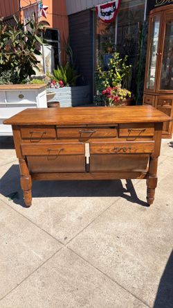 Primitive Antique, Farmhouse style kitchen table cabinet