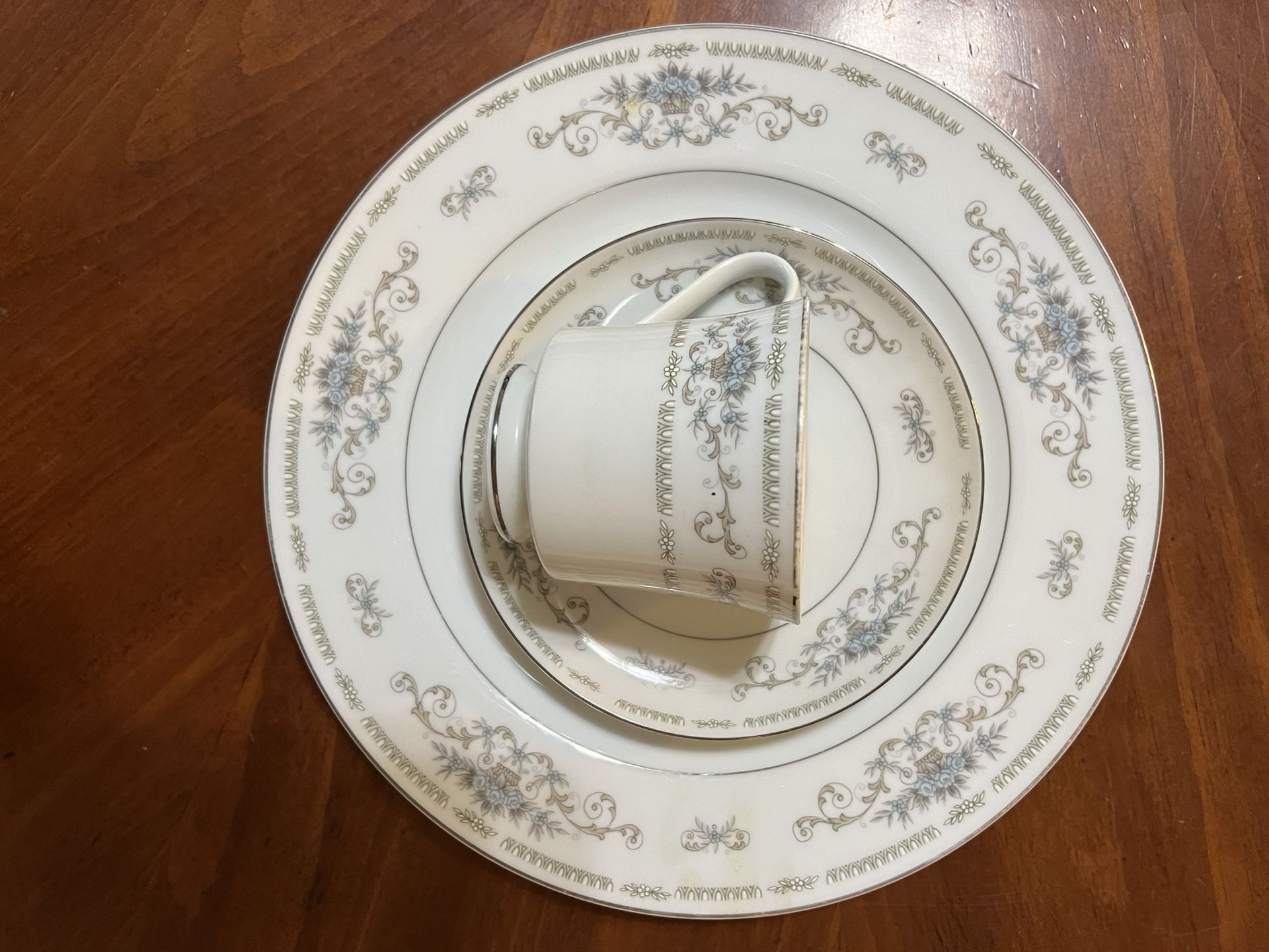 Diane Vintage Fine Porcelain China Plate, Cup And Saucer.