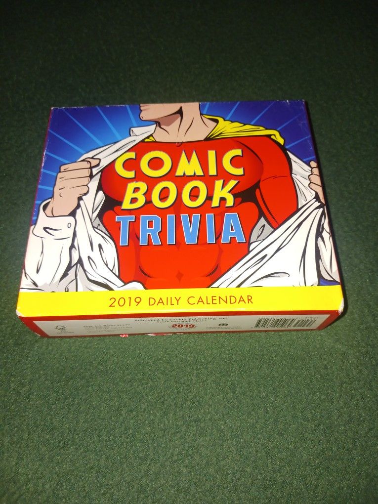 Comic Book Trivia 2019 Daily Calendar.