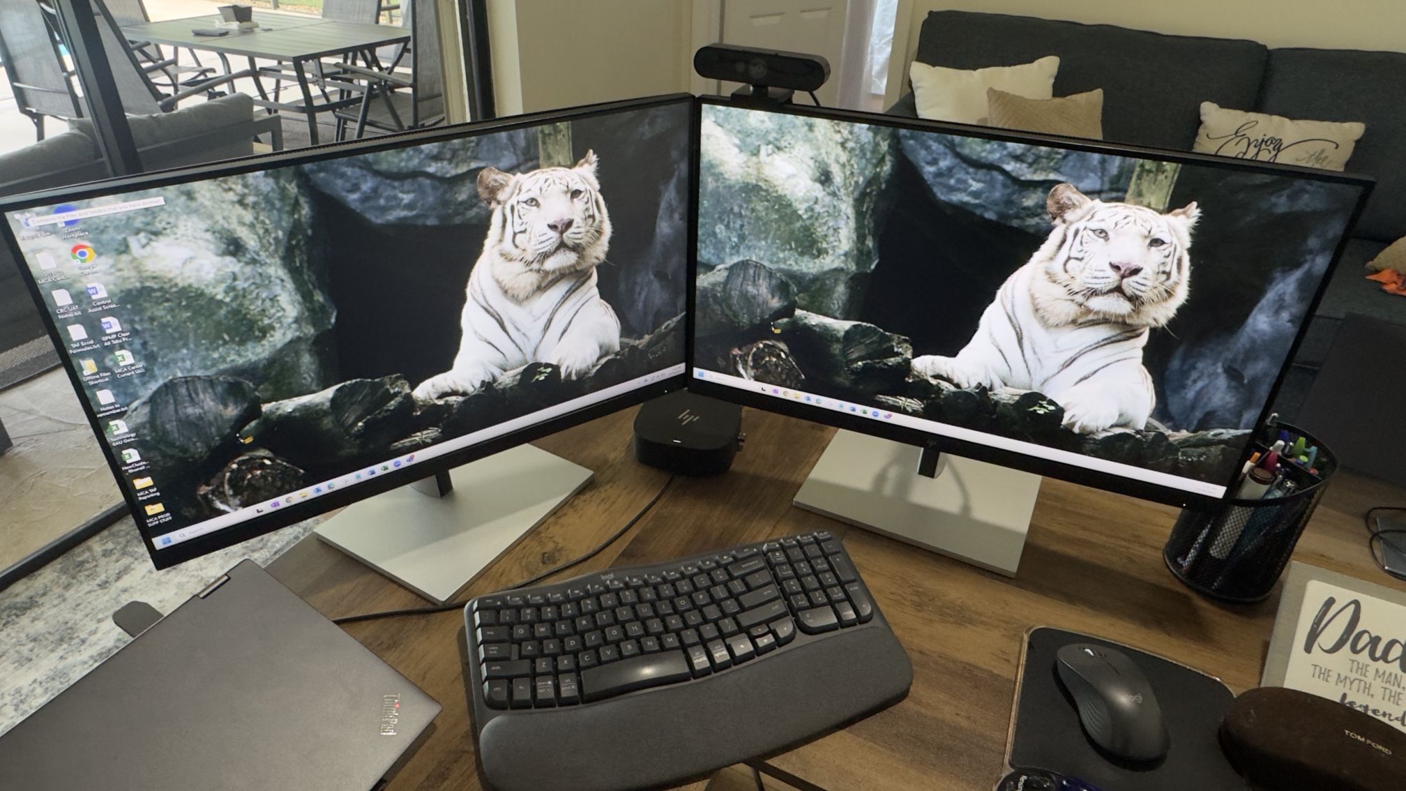 2 New Dual HP 24 inch Monitor for Sale - Must Go