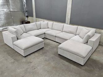 Enormous Thomasville 8pc Modular Cloud-Style Sectional Sofa — $2,400 New