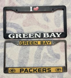 Green Bay Packers License Plate Frames – Set of 2