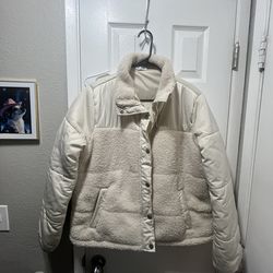 Warm , cream color, non hooded , woman’s jacket