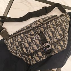 Monogram cream white & black Dior crossbody bumbag & mens dior 3 in 1 satchel