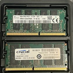 16GB DDR4 - 2133 1.2v DR x8 SOD (2x8)