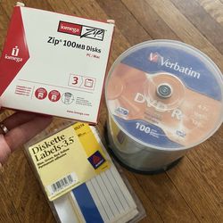 DVD-R and Zip Disks (100MB) for feee