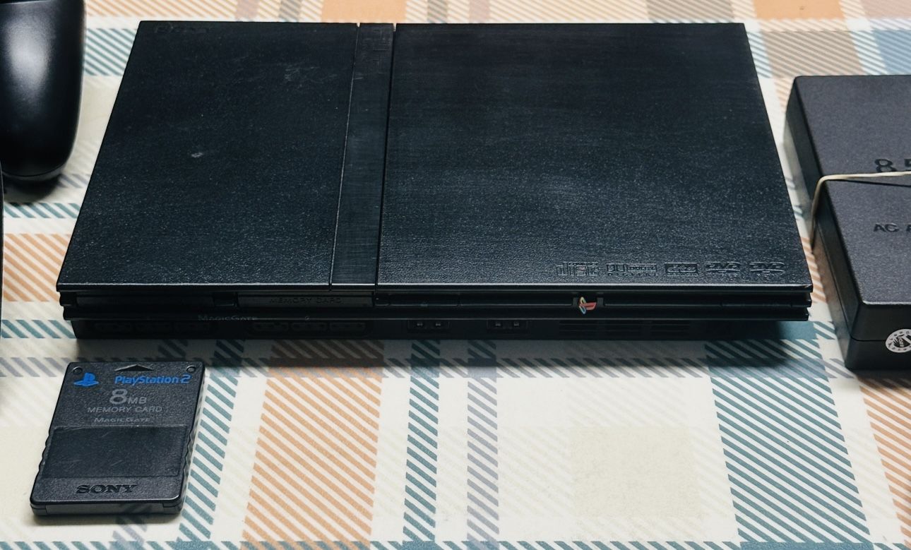 Sony Playstation 2 Super Slim Console PS2 Tested With 3 Controller/Memory Card!