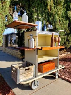 Vintage Rolling cart, all metal, heavy duty great for retail. Multi-use*A+