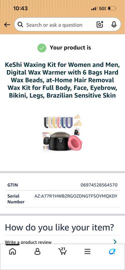 Keshi hard waxing kit
