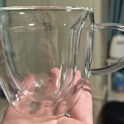 Double Wall Heart-Shaped Glass Coffee Cup