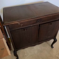 Antique record player,tools,skates