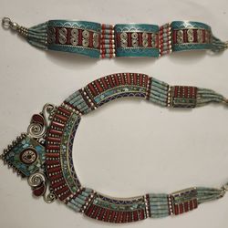 Ethnic Necklace From Nepal I DON'T NO WHAT KIND METAL ITS 